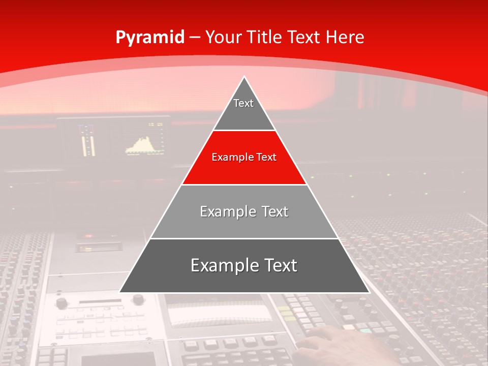 A Man Is Working On A Sound Board PowerPoint Template