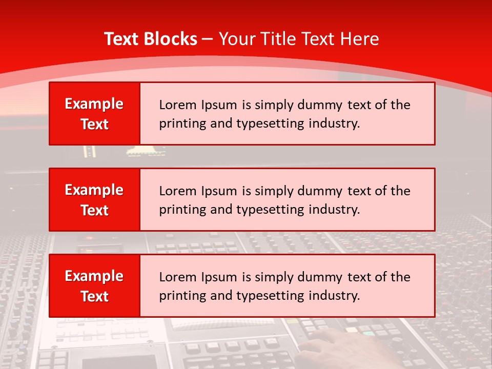 A Man Is Working On A Sound Board PowerPoint Template