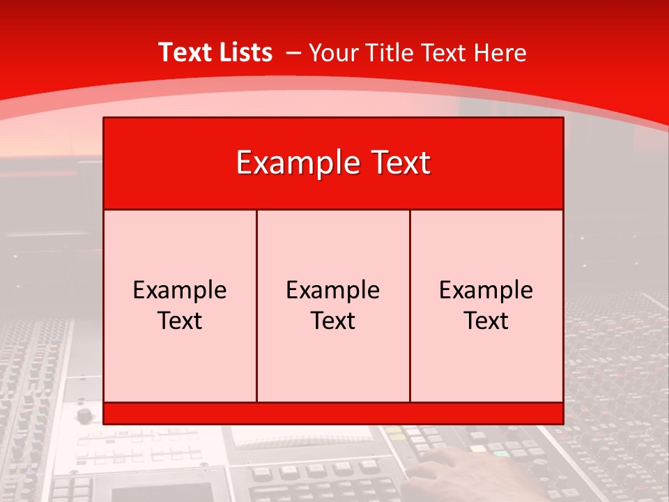 A Man Is Working On A Sound Board PowerPoint Template
