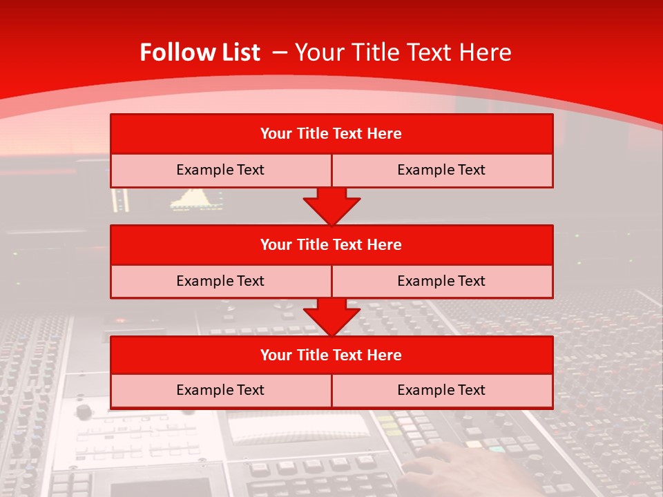 A Man Is Working On A Sound Board PowerPoint Template