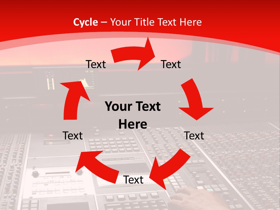 A Man Is Working On A Sound Board PowerPoint Template