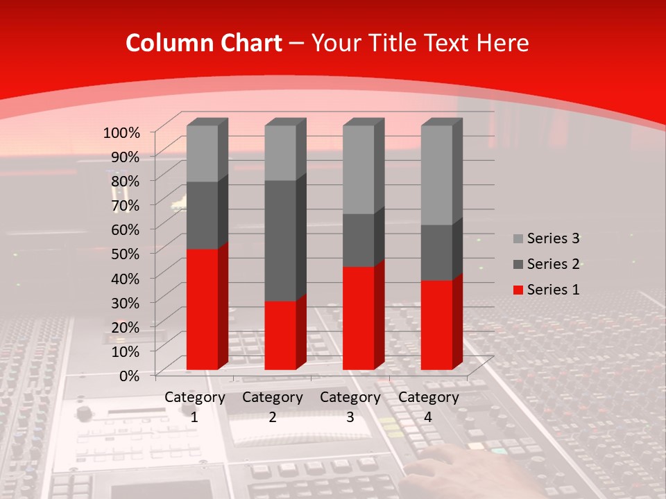 A Man Is Working On A Sound Board PowerPoint Template