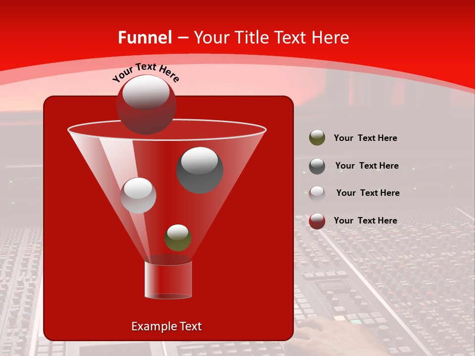 A Man Is Working On A Sound Board PowerPoint Template