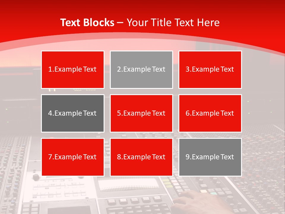 A Man Is Working On A Sound Board PowerPoint Template