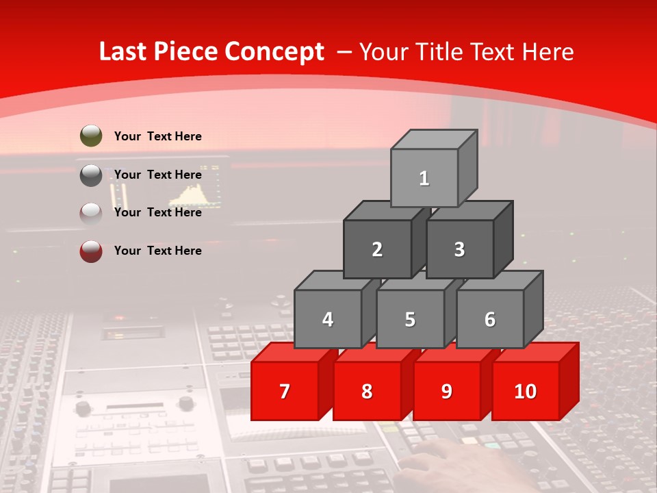 A Man Is Working On A Sound Board PowerPoint Template