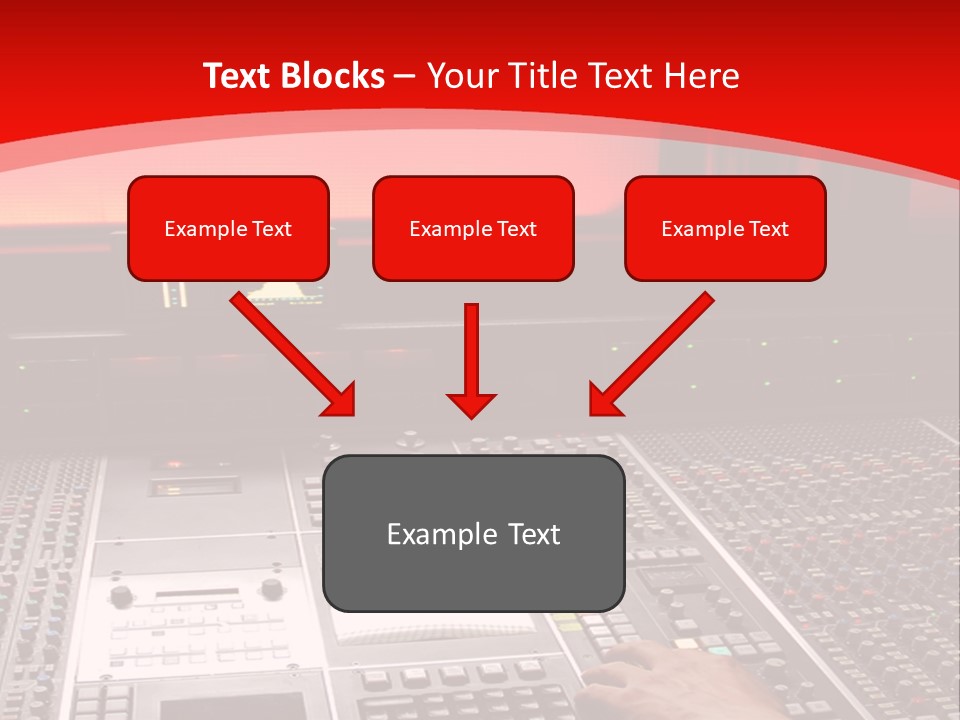 A Man Is Working On A Sound Board PowerPoint Template
