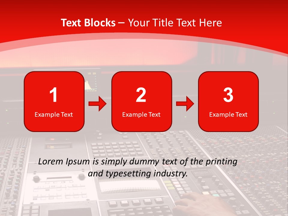 A Man Is Working On A Sound Board PowerPoint Template