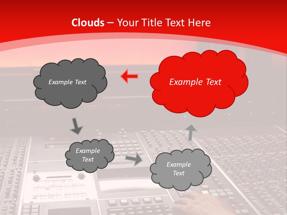 A Man Is Working On A Sound Board PowerPoint Template