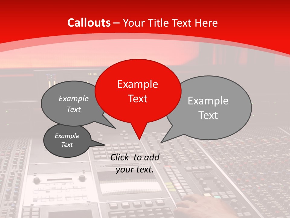 A Man Is Working On A Sound Board PowerPoint Template