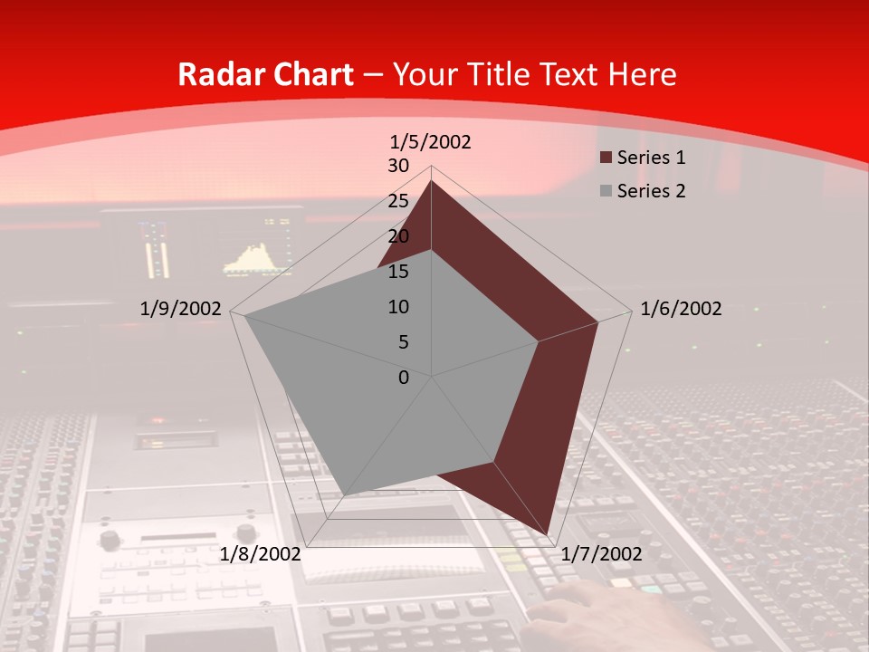 A Man Is Working On A Sound Board PowerPoint Template