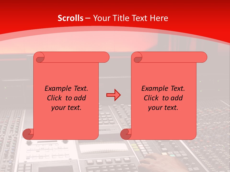 A Man Is Working On A Sound Board PowerPoint Template