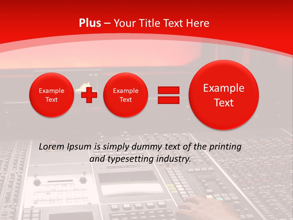 A Man Is Working On A Sound Board PowerPoint Template