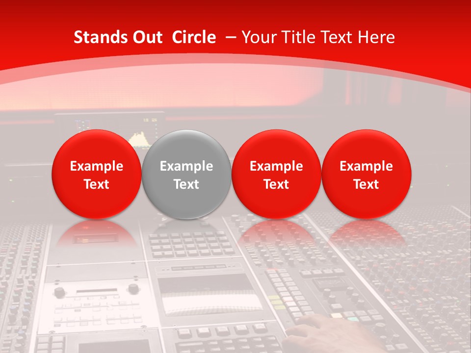 A Man Is Working On A Sound Board PowerPoint Template