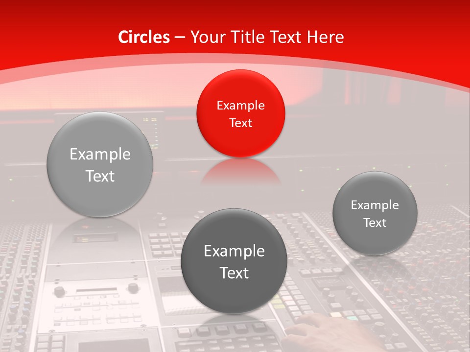 A Man Is Working On A Sound Board PowerPoint Template