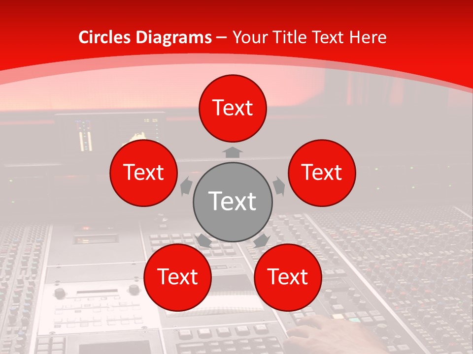 A Man Is Working On A Sound Board PowerPoint Template