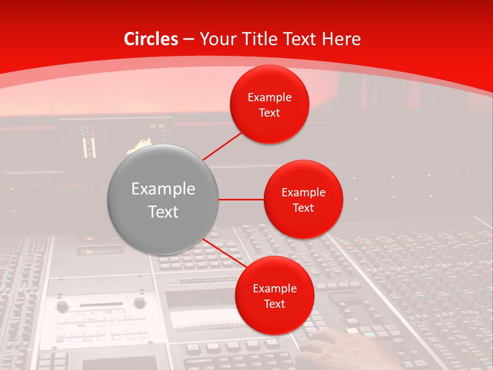 A Man Is Working On A Sound Board PowerPoint Template