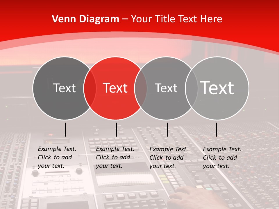 A Man Is Working On A Sound Board PowerPoint Template