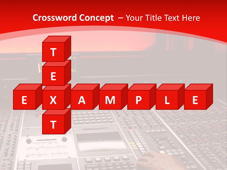 A Man Is Working On A Sound Board PowerPoint Template