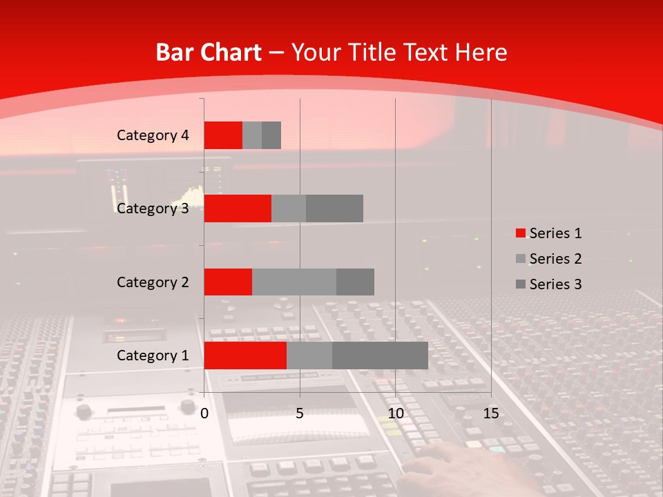 A Man Is Working On A Sound Board PowerPoint Template