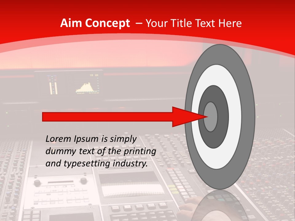 A Man Is Working On A Sound Board PowerPoint Template
