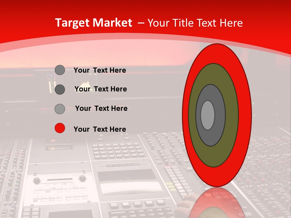 A Man Is Working On A Sound Board PowerPoint Template