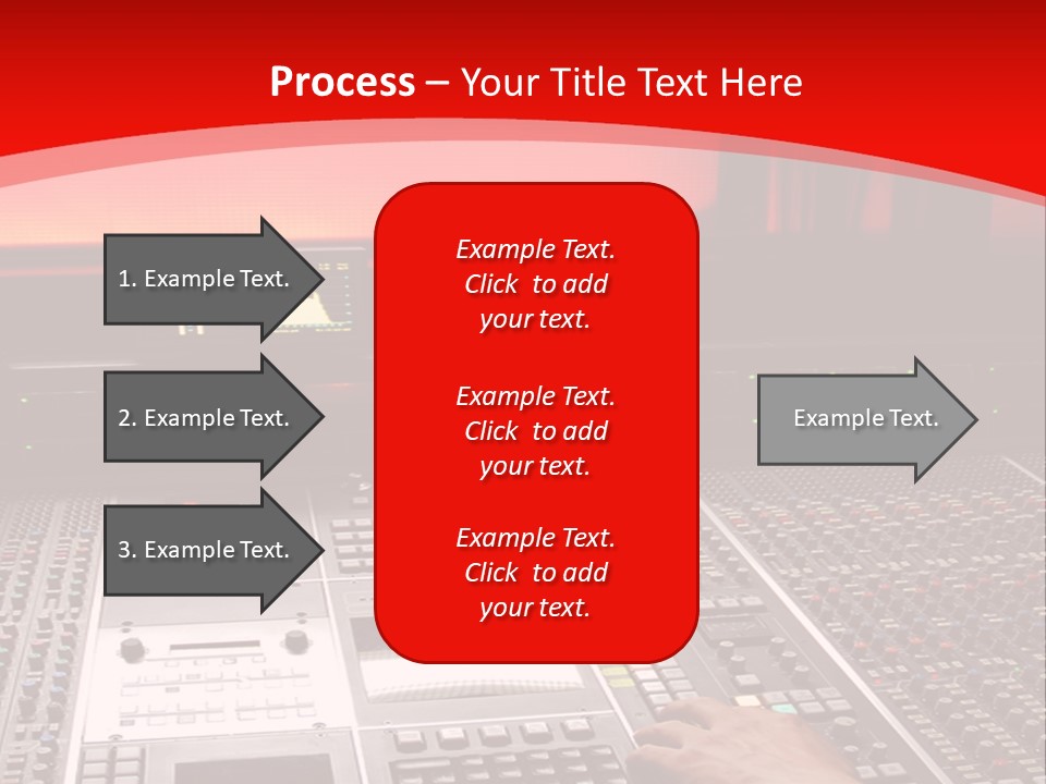 A Man Is Working On A Sound Board PowerPoint Template