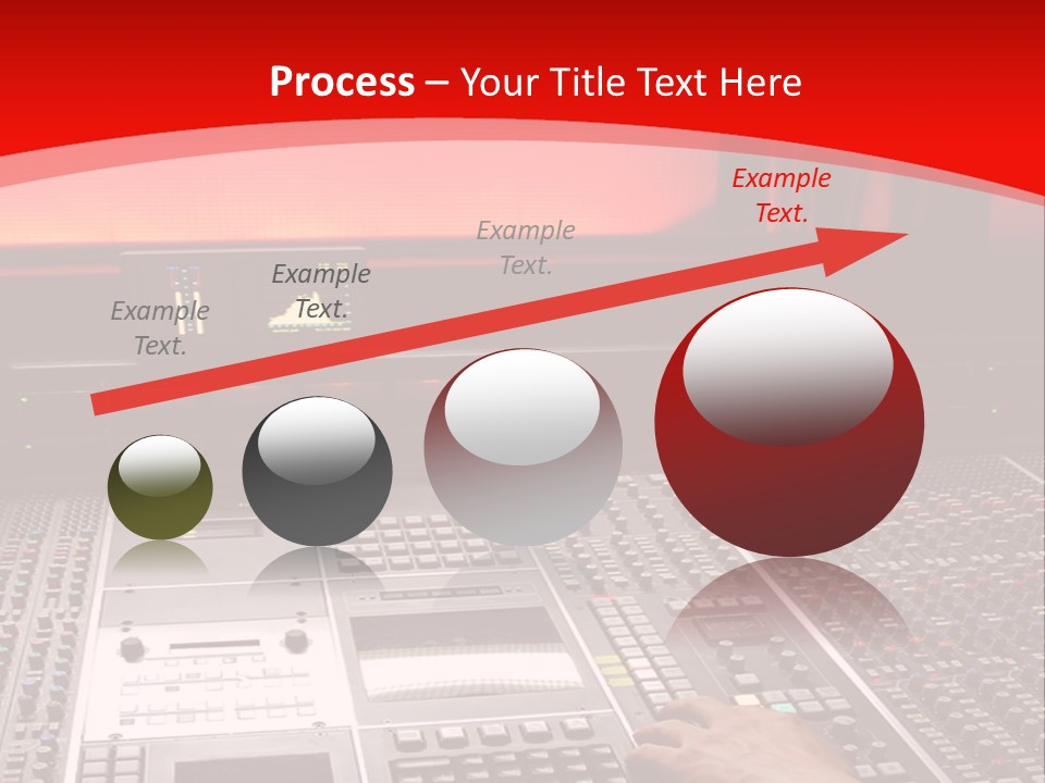 A Man Is Working On A Sound Board PowerPoint Template