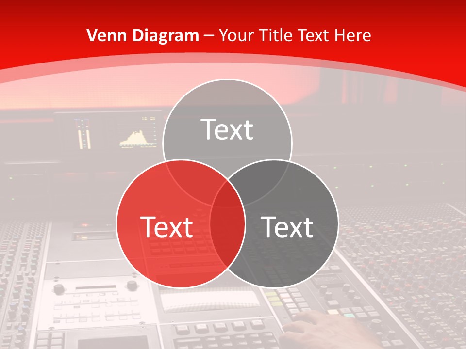 A Man Is Working On A Sound Board PowerPoint Template
