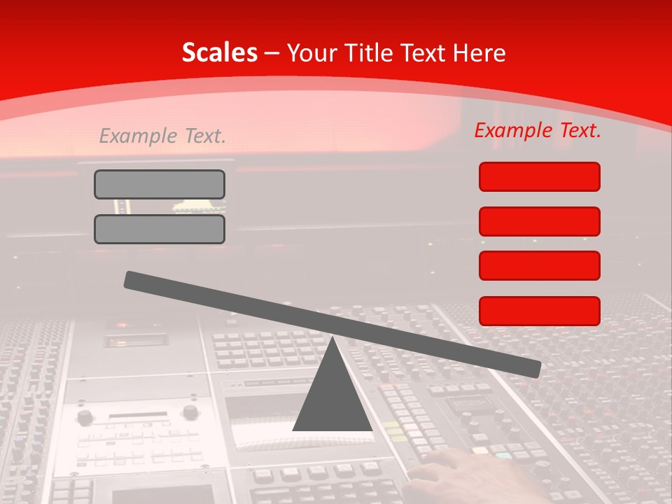 A Man Is Working On A Sound Board PowerPoint Template