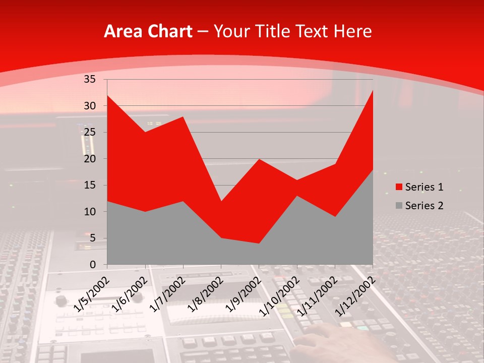 A Man Is Working On A Sound Board PowerPoint Template