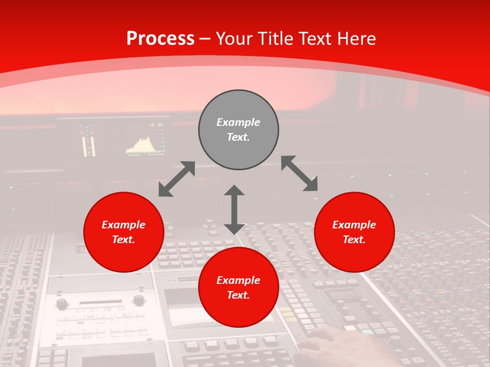 A Man Is Working On A Sound Board PowerPoint Template