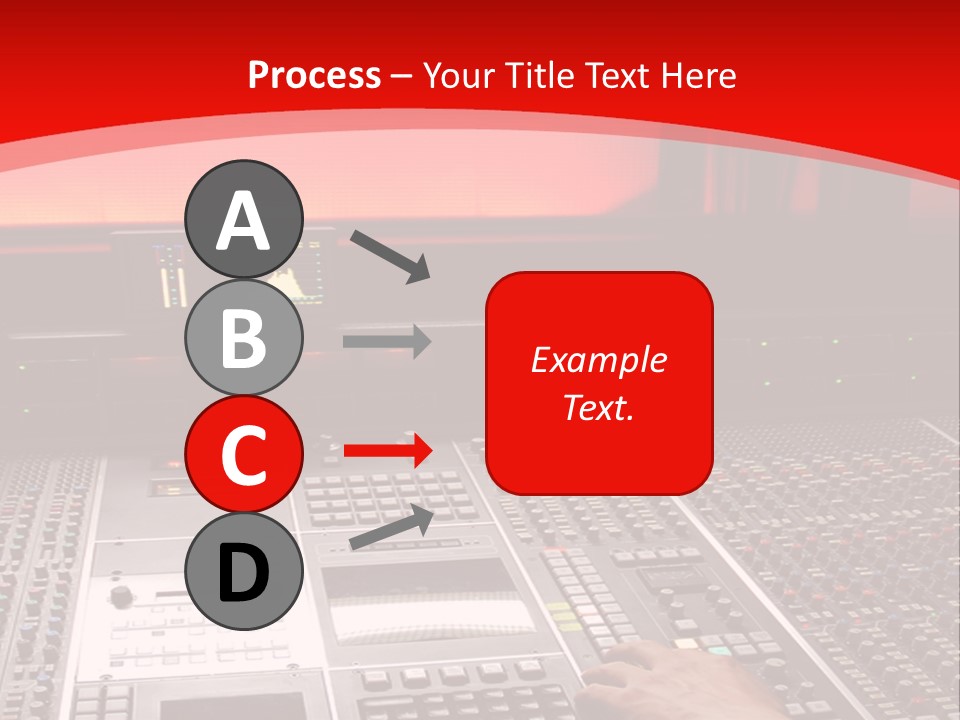 A Man Is Working On A Sound Board PowerPoint Template
