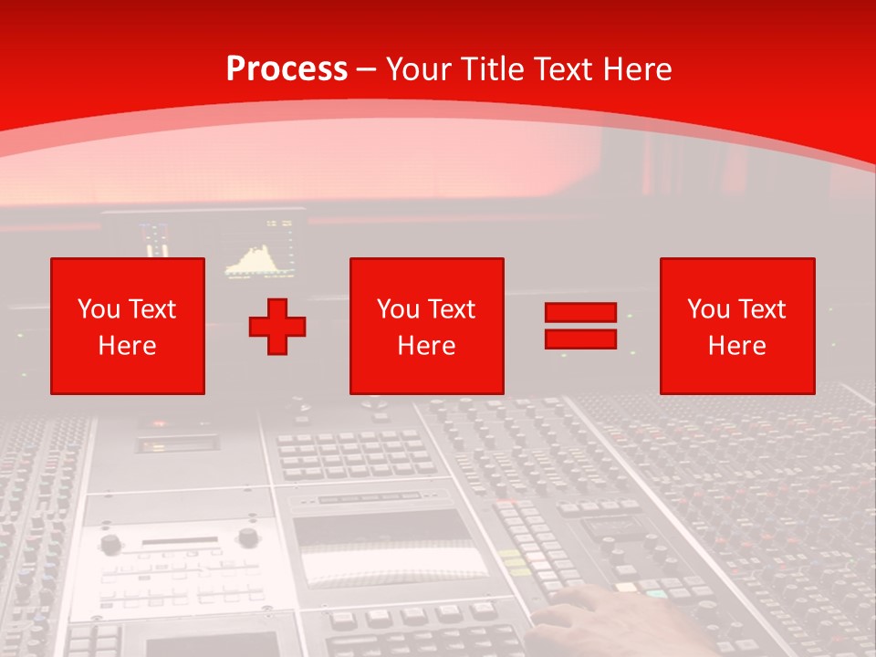 A Man Is Working On A Sound Board PowerPoint Template