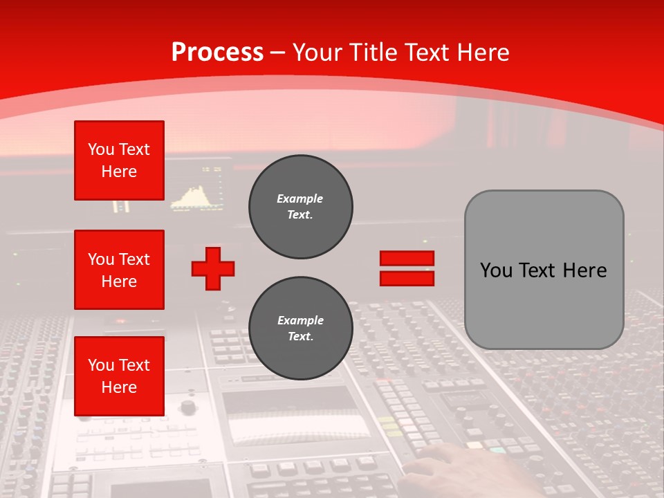 A Man Is Working On A Sound Board PowerPoint Template