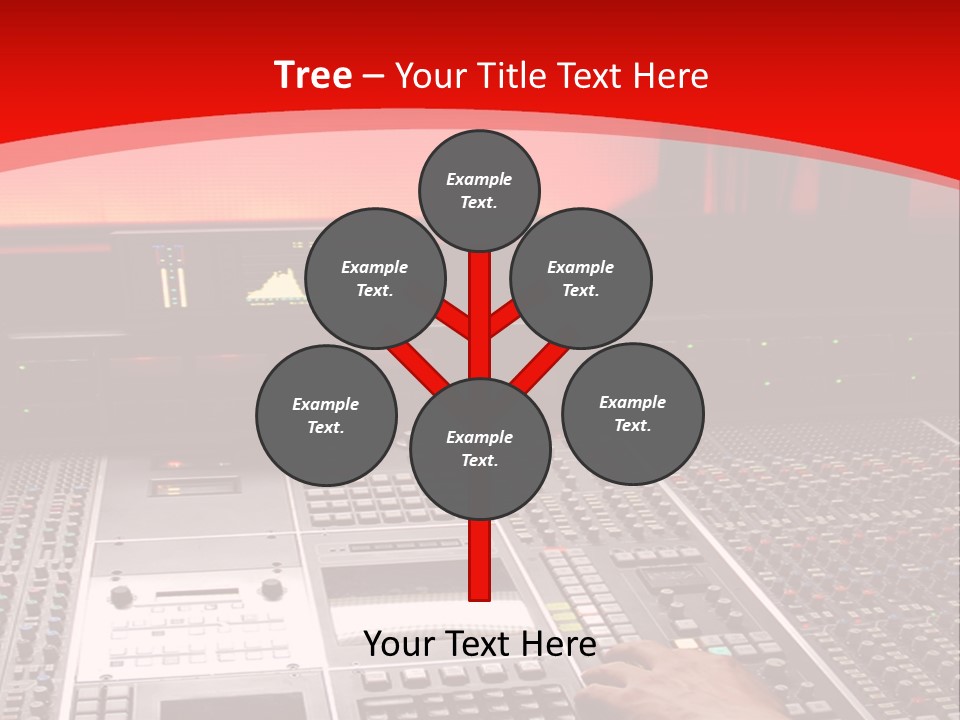 A Man Is Working On A Sound Board PowerPoint Template