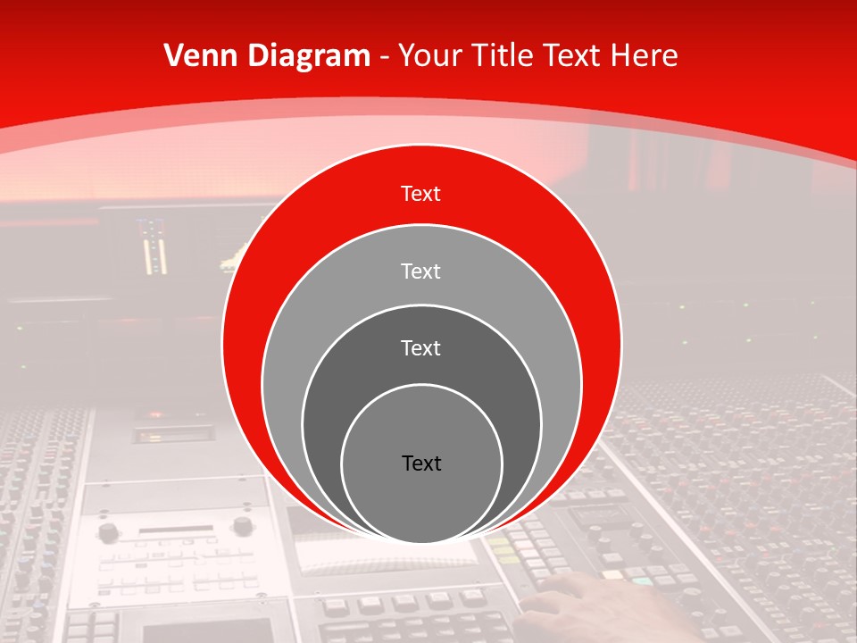 A Man Is Working On A Sound Board PowerPoint Template