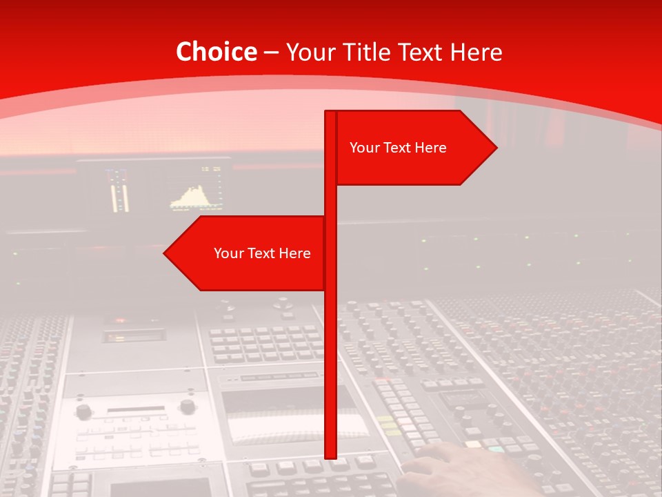 A Man Is Working On A Sound Board PowerPoint Template