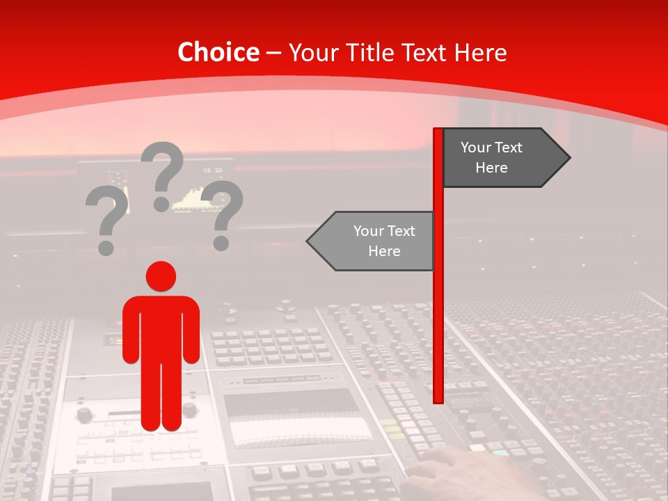 A Man Is Working On A Sound Board PowerPoint Template