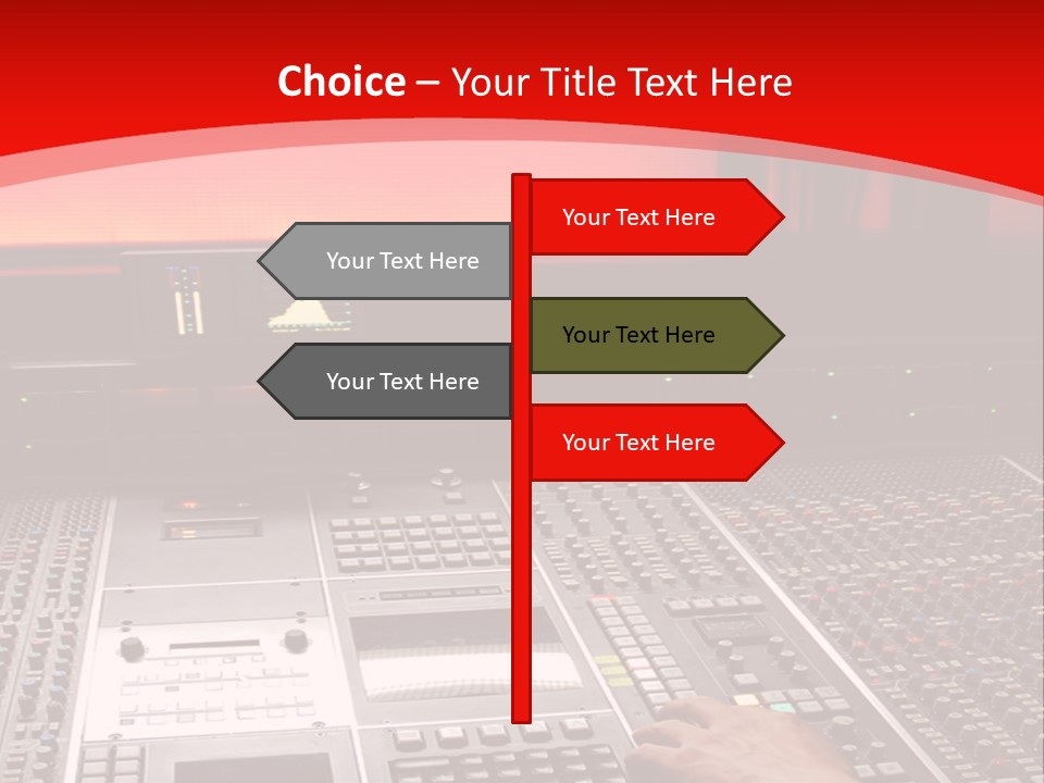 A Man Is Working On A Sound Board PowerPoint Template