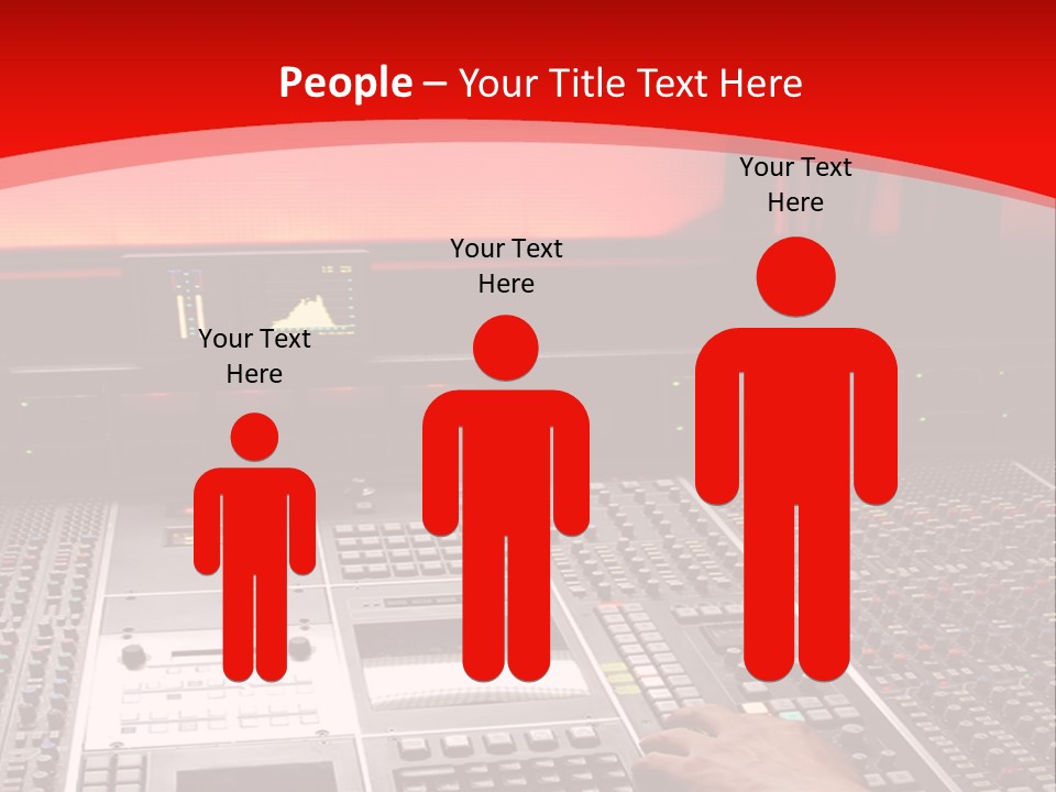 A Man Is Working On A Sound Board PowerPoint Template