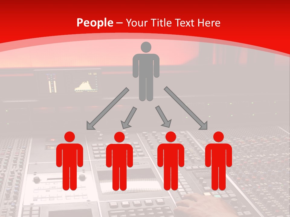 A Man Is Working On A Sound Board PowerPoint Template