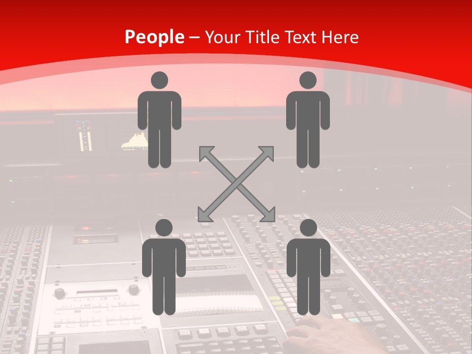 A Man Is Working On A Sound Board PowerPoint Template
