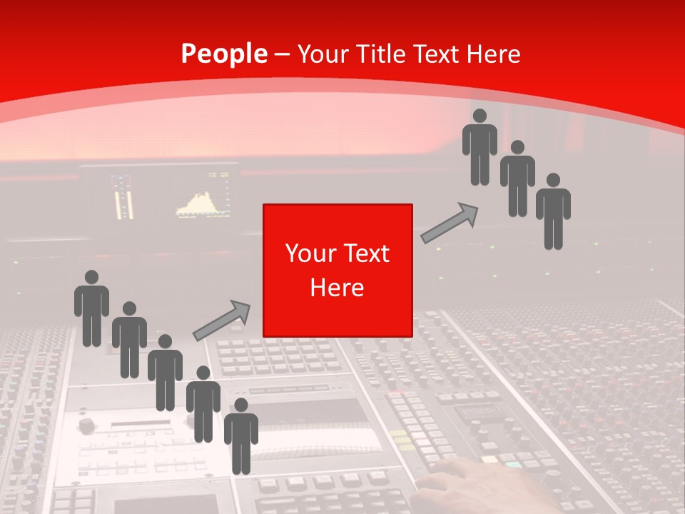 A Man Is Working On A Sound Board PowerPoint Template