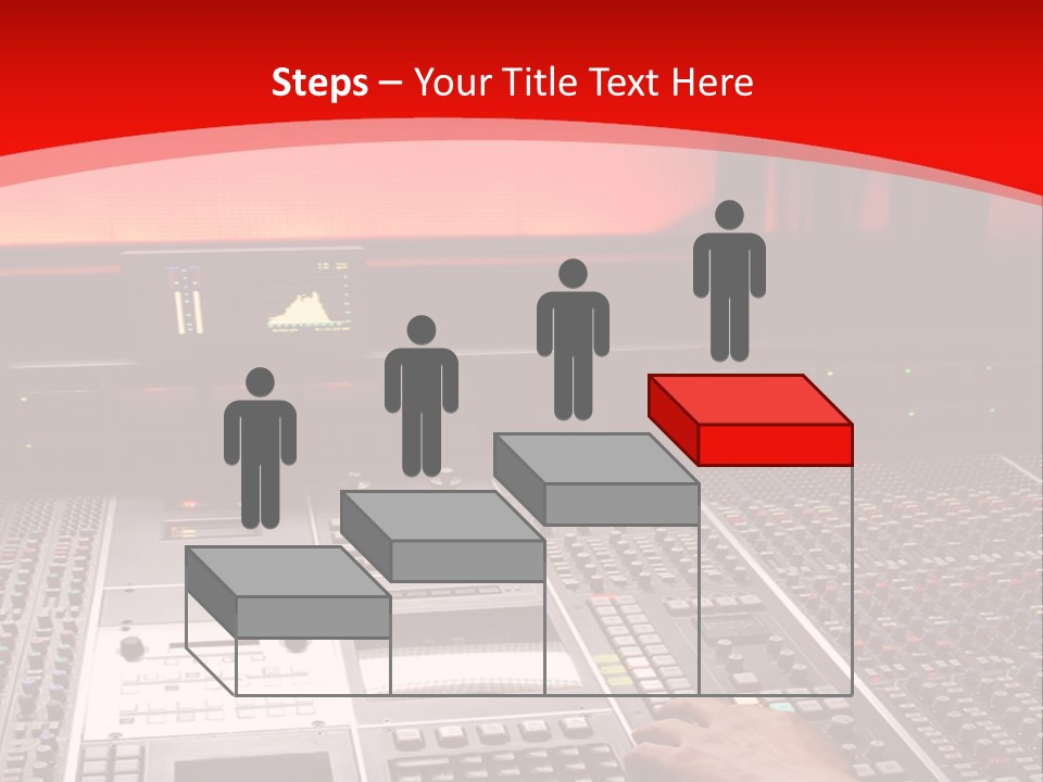 A Man Is Working On A Sound Board PowerPoint Template