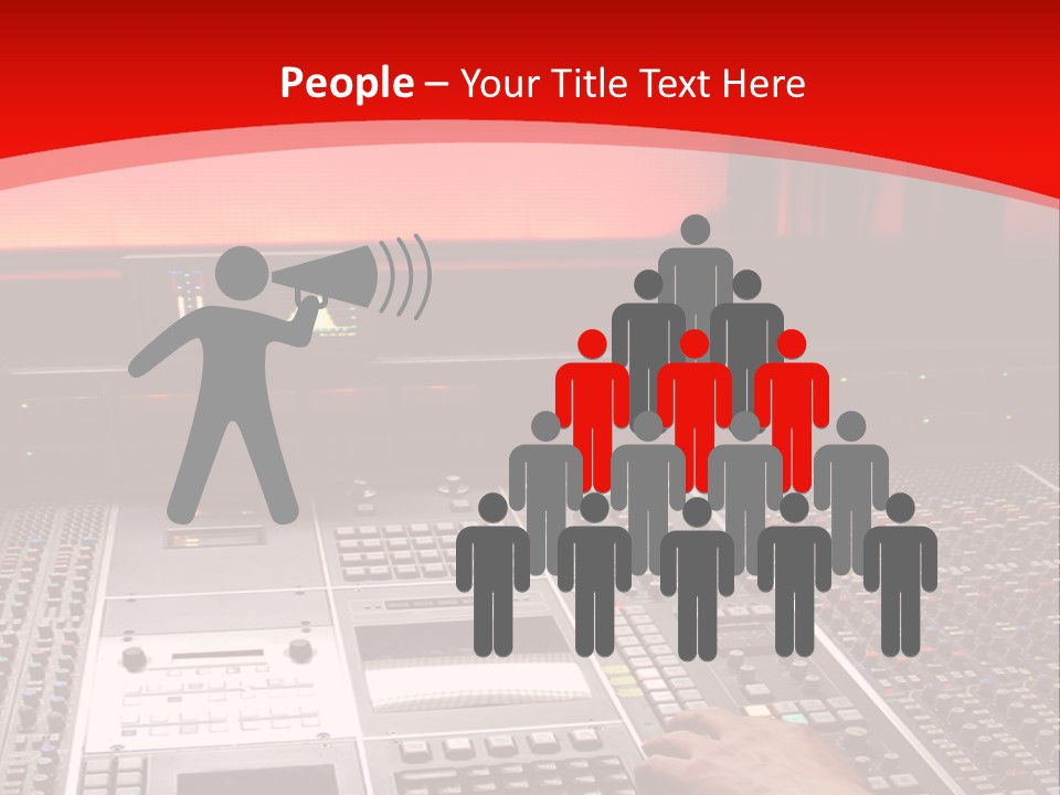 A Man Is Working On A Sound Board PowerPoint Template