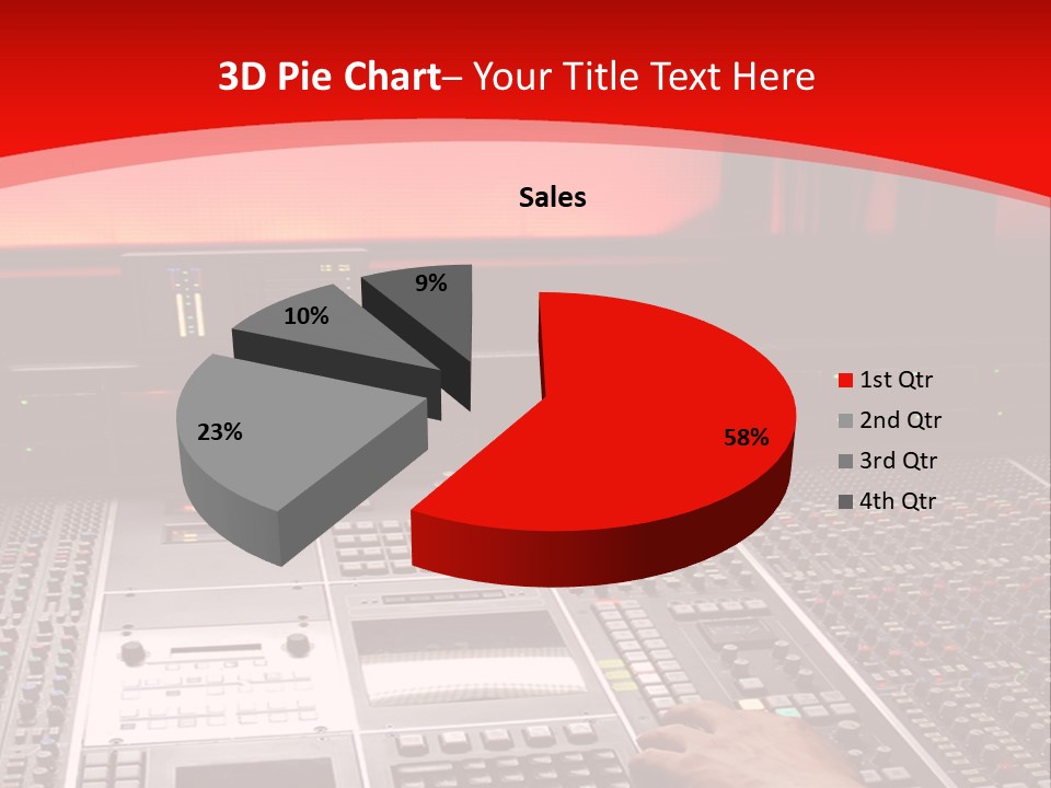 A Man Is Working On A Sound Board PowerPoint Template