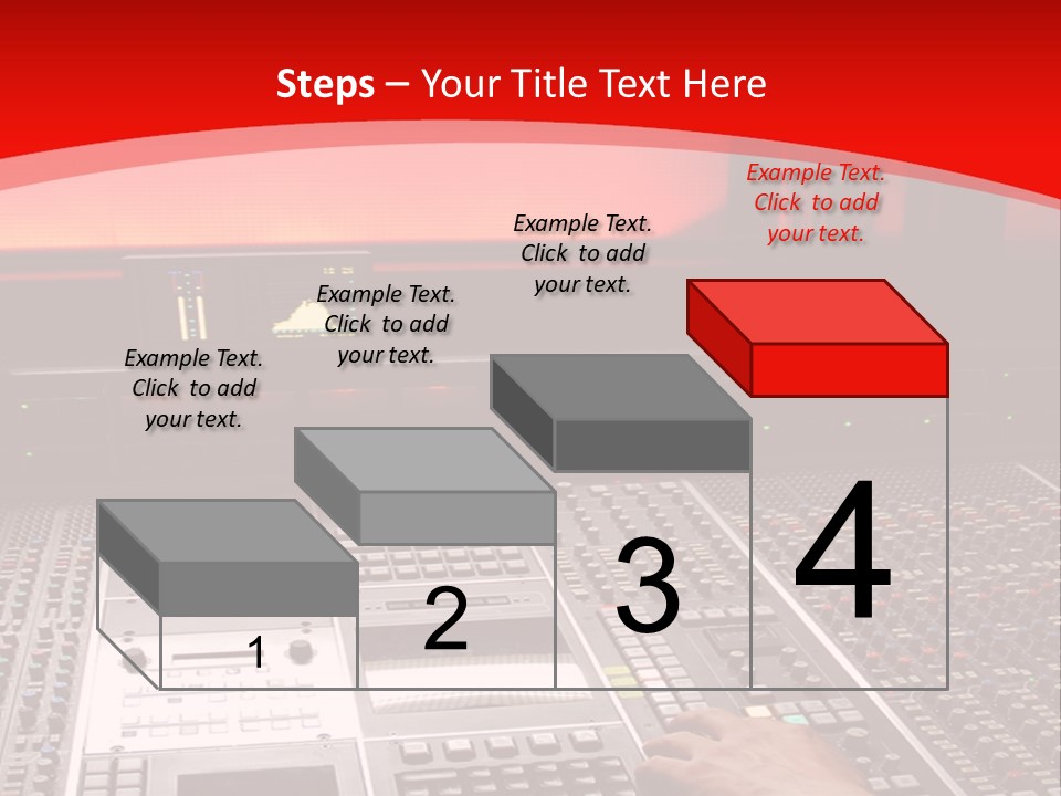 A Man Is Working On A Sound Board PowerPoint Template