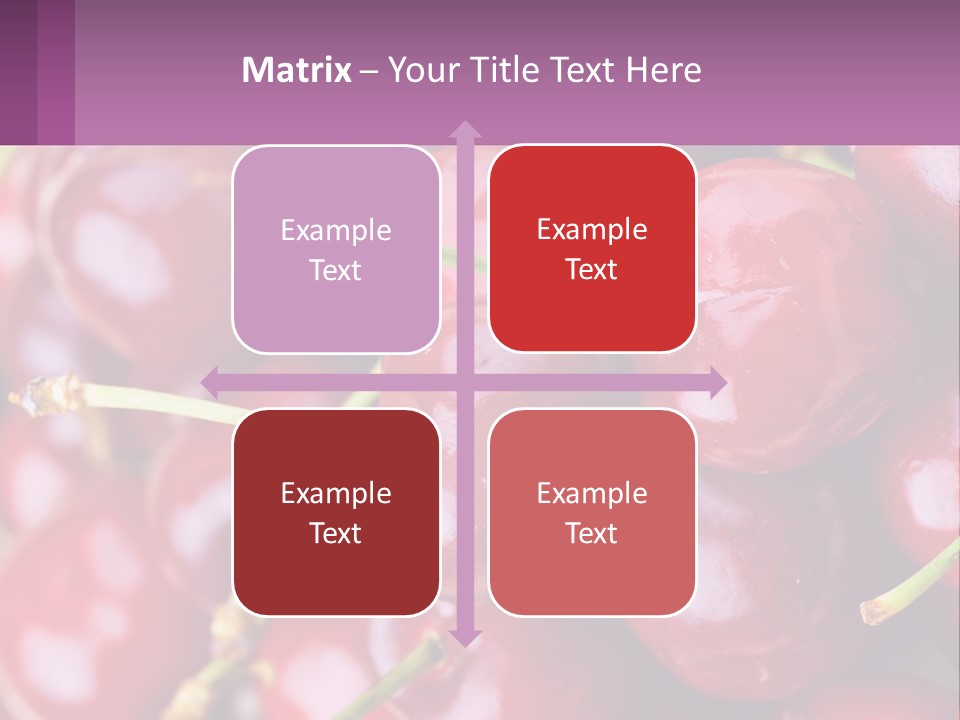 A Bunch Of Cherries With Water Droplets On Them PowerPoint Template