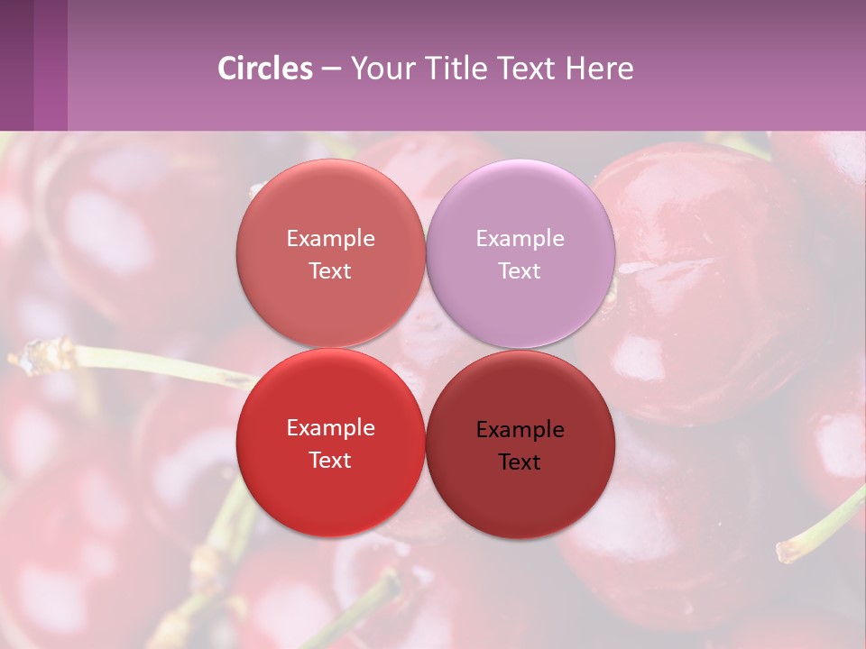 A Bunch Of Cherries With Water Droplets On Them PowerPoint Template