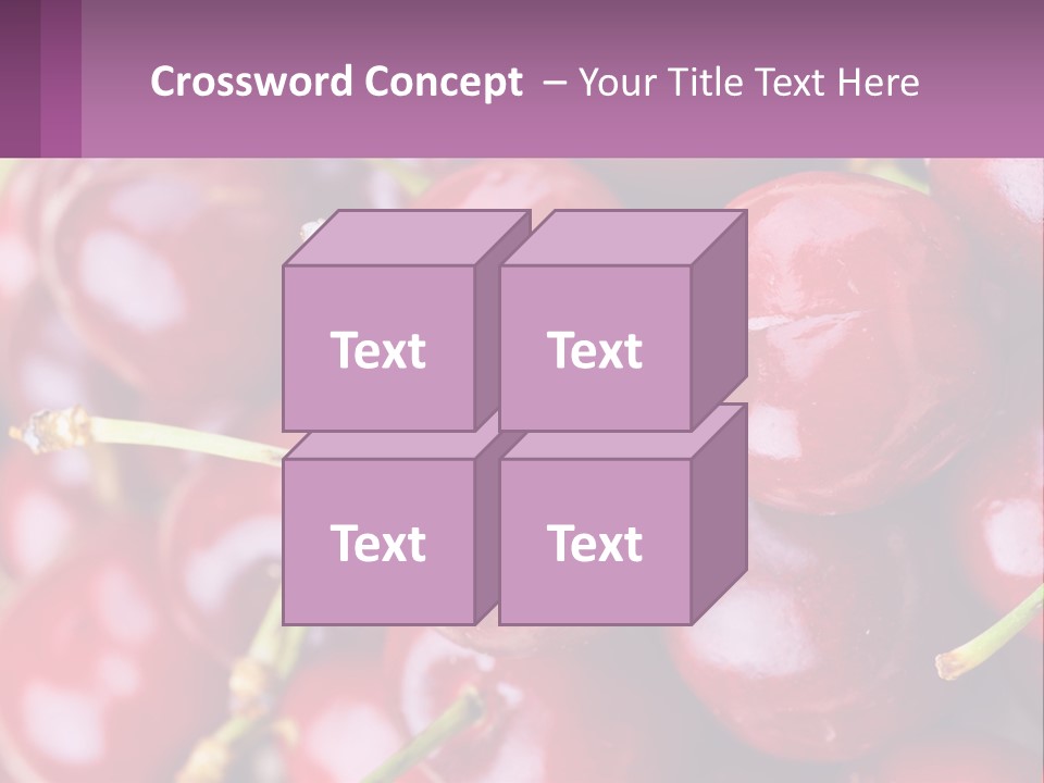 A Bunch Of Cherries With Water Droplets On Them PowerPoint Template